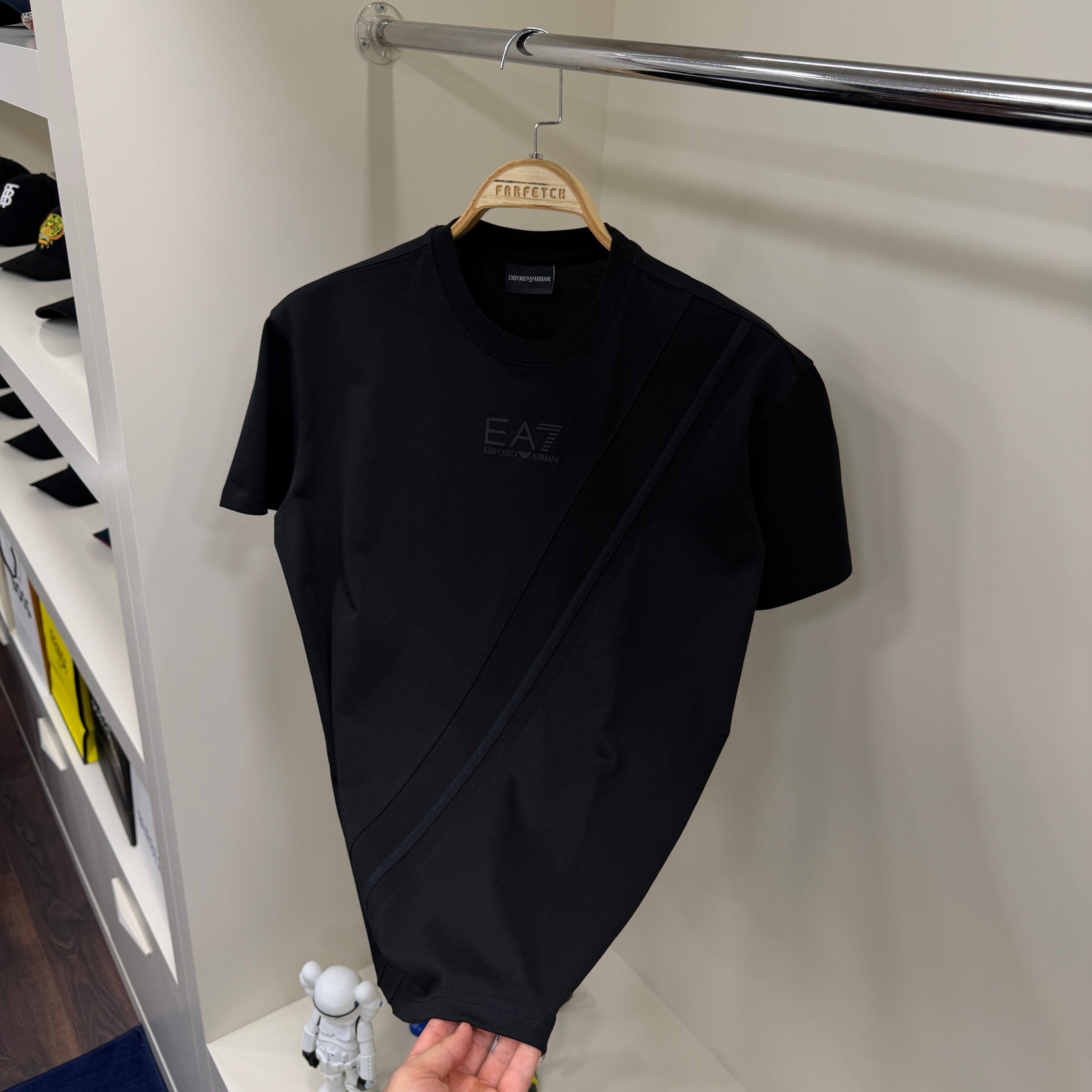Emporio Armani Göğüs Detay Siyah  T-Shirt