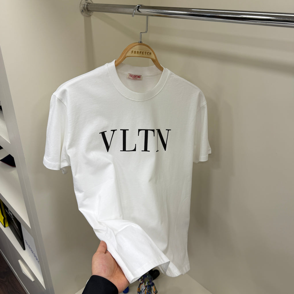 Valentino Baskı Detay Beyaz T-Shirt