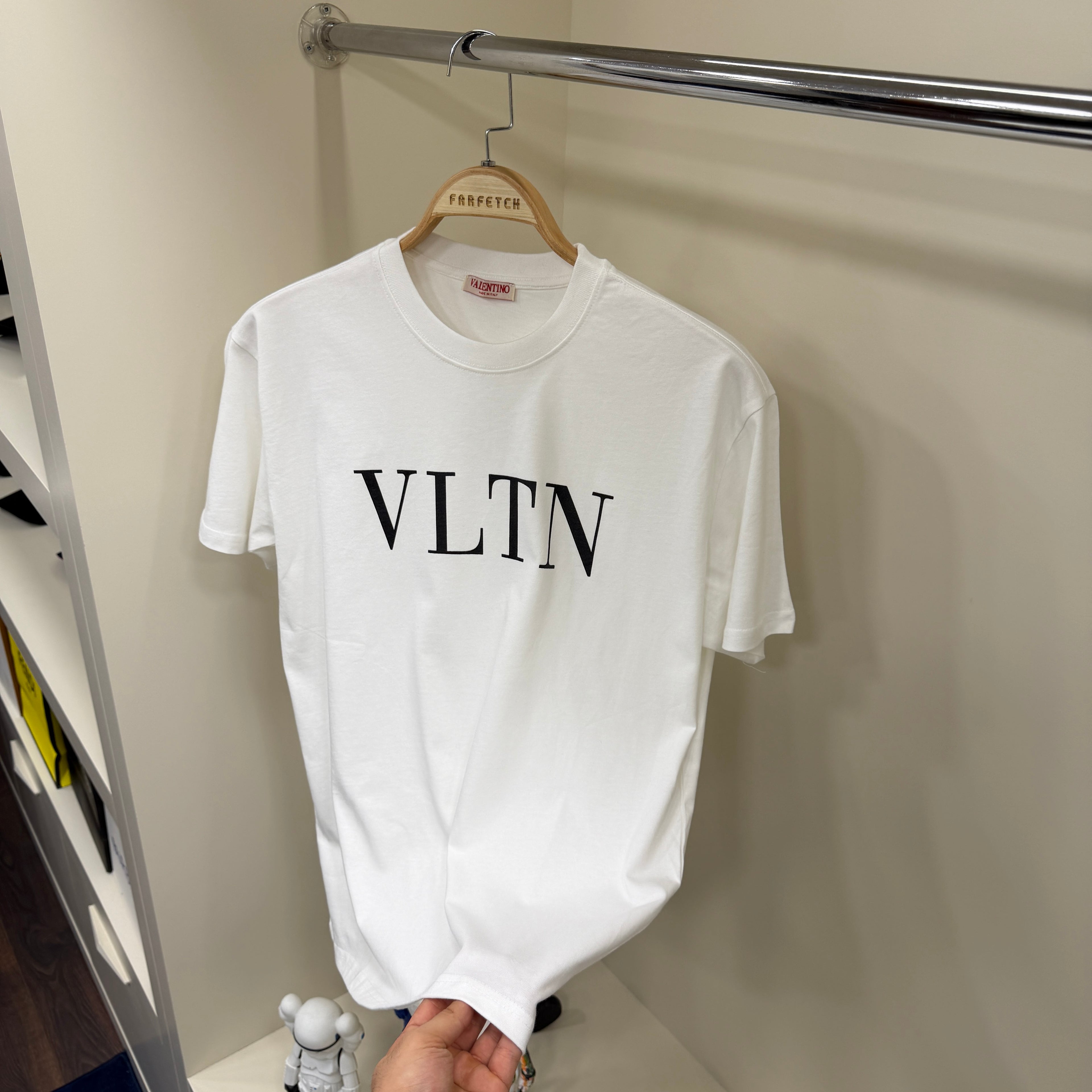 Valentino Baskı Detay Beyaz T-Shirt
