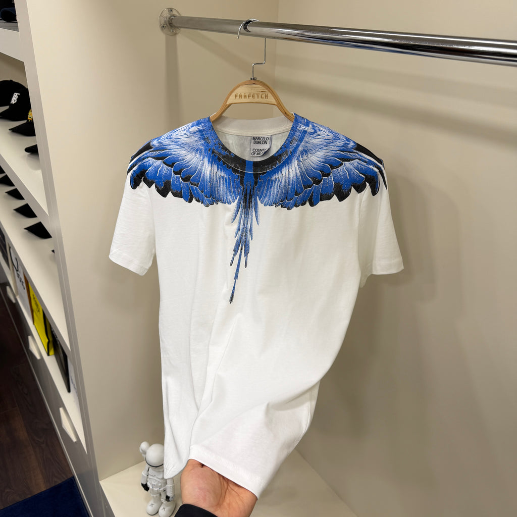 Marcelo Burlon Baskı  Beyaz T-Shirt