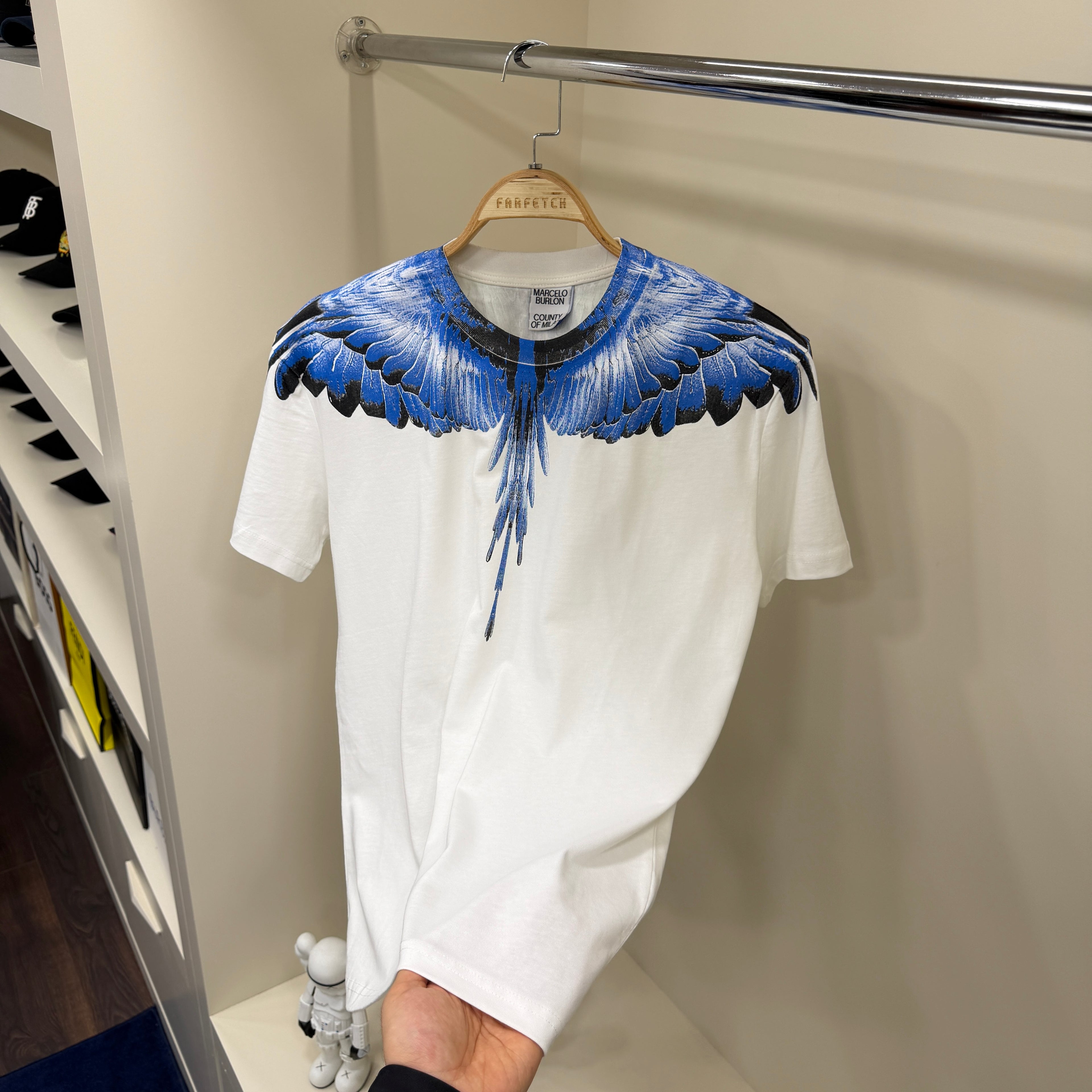 Marcelo Burlon Baskı  Beyaz T-Shirt