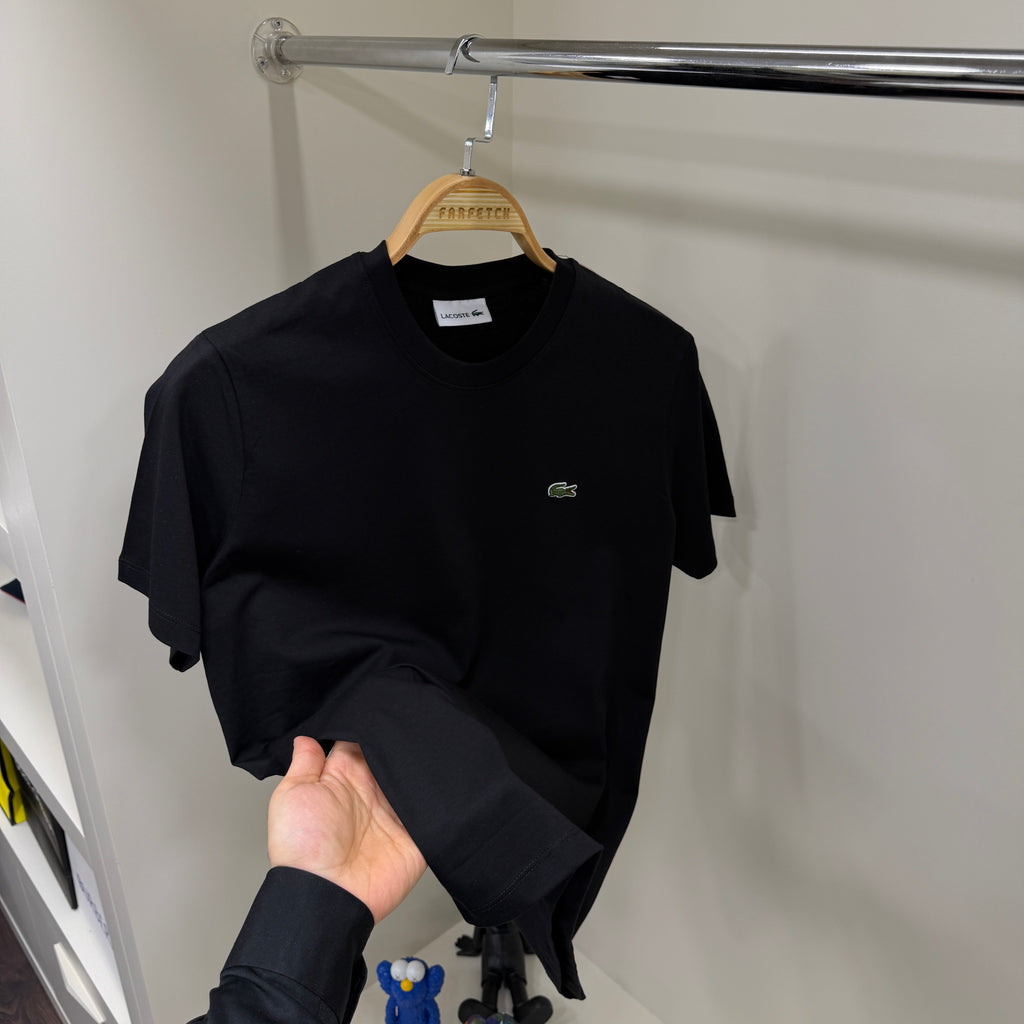 Lacoste Nakış Logo Siyah  T-Shirt