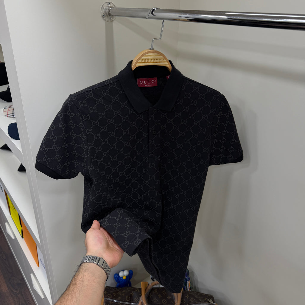 Gucci Siyah Polo Yaka Tshirt