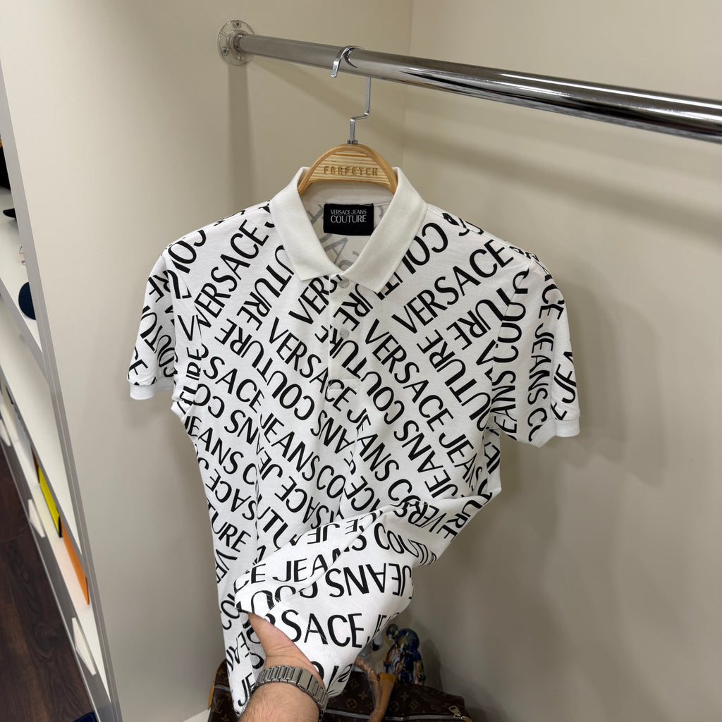 Versace Couture Beyaz Polo Yaka Tshirt
