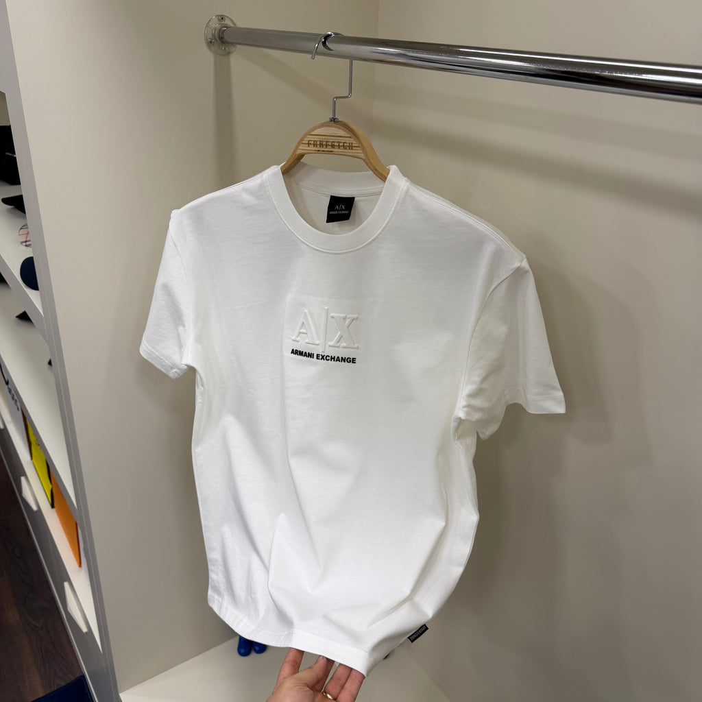 Armanı Exchange Göğüs Detay Beyaz T-Shirt