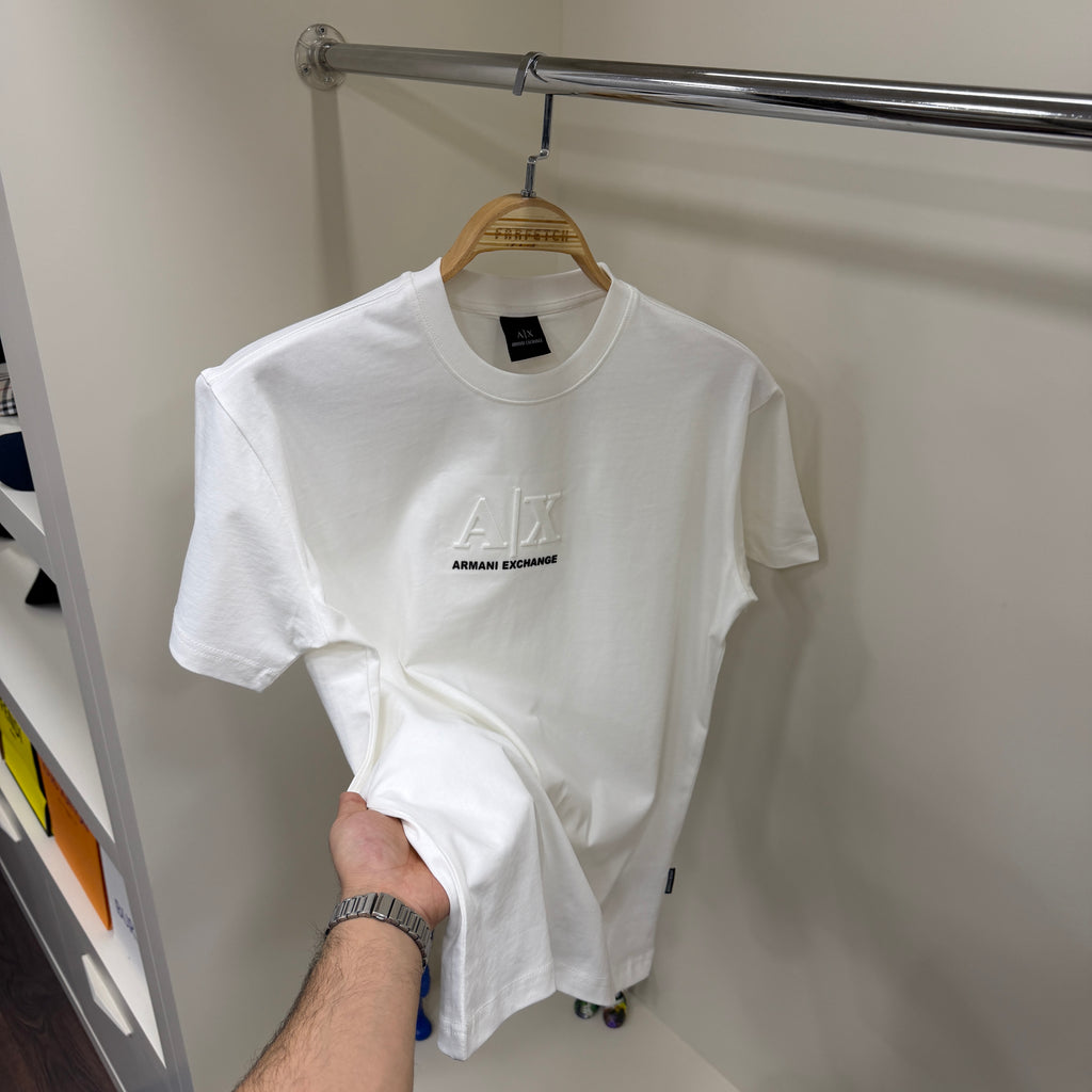 Armanı Exchange Göğüs Detay Beyaz T-Shirt