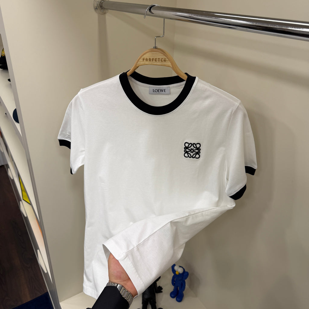 Loewe Yaka Kol Detay Beyaz T-Shirt
