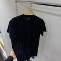 Fendi Flok Baskı Siyah T-Shirt