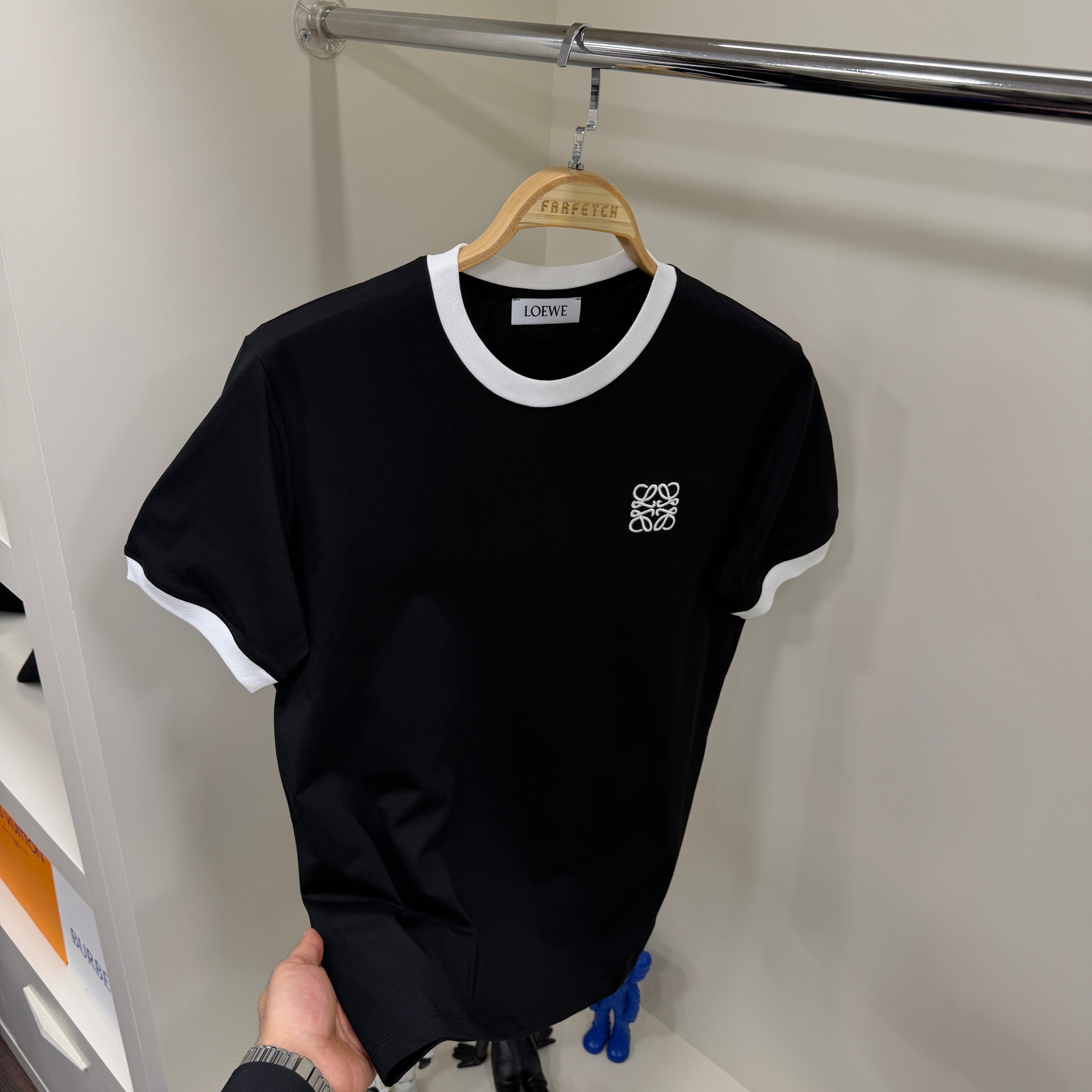 Loewe Nakış Logo Siyah T-Shirt