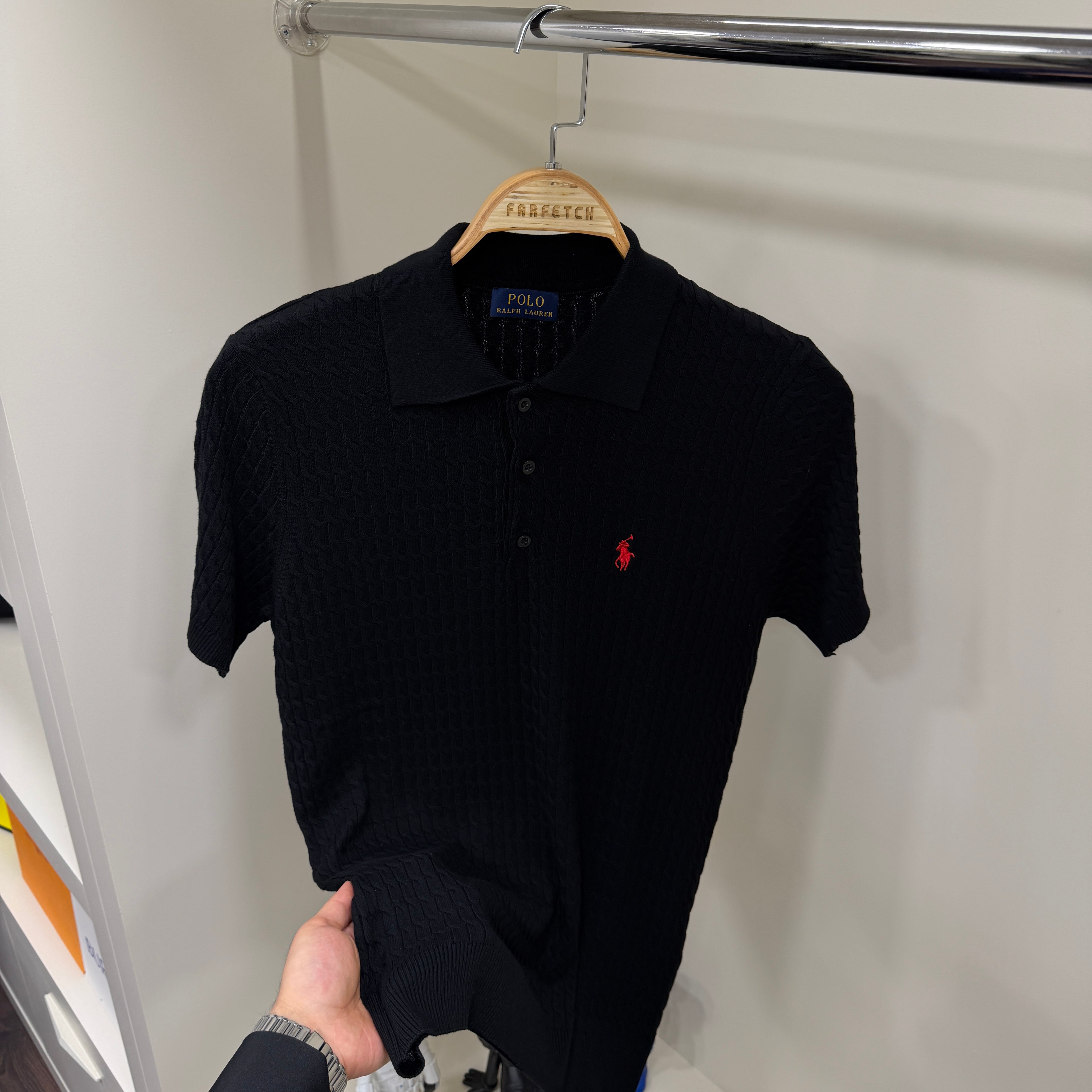 Polo Ralph Lauren Siyah Yakalı Örme Tshirt