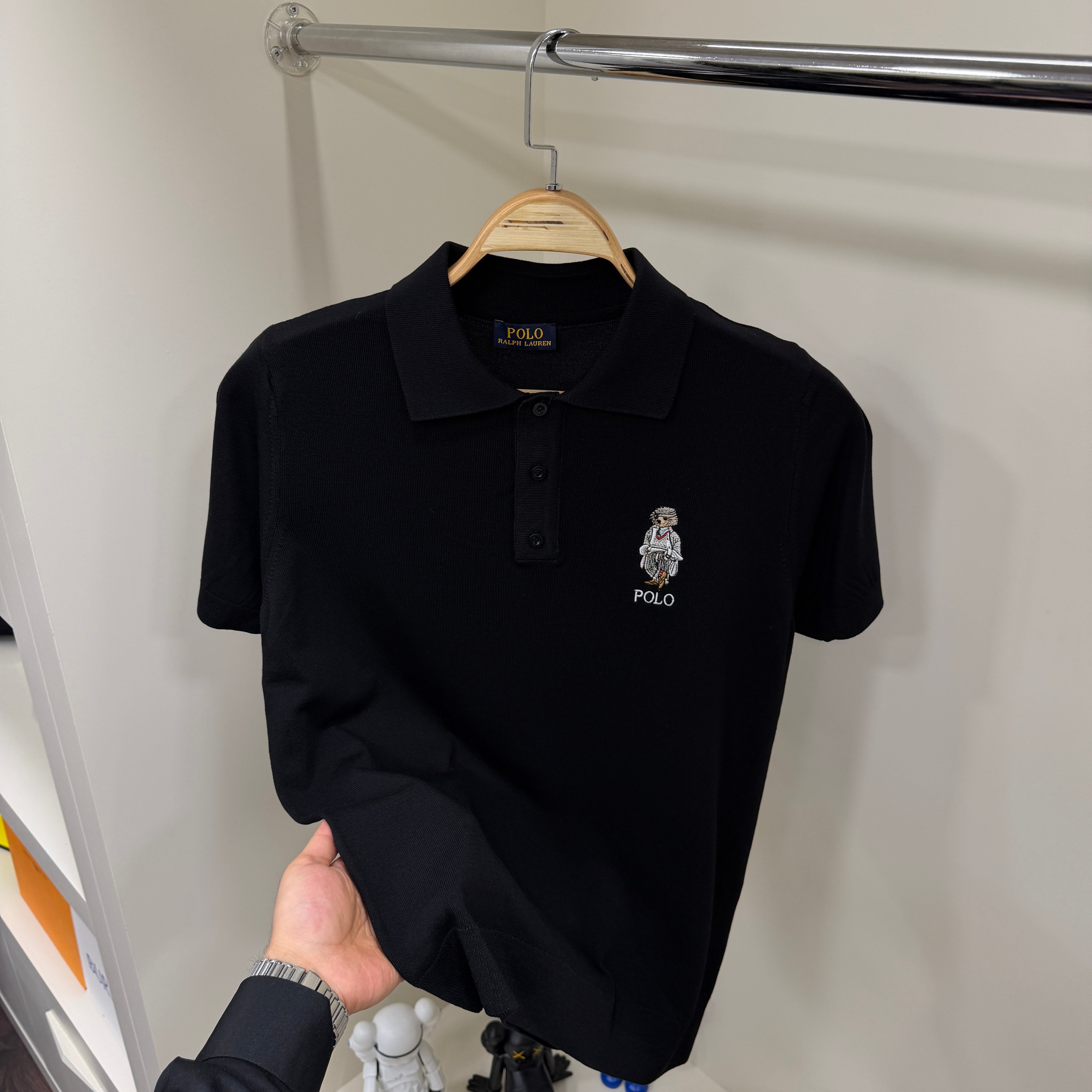 Polo Ralph Lauren Siyah Yakalı Örme Tshirt
