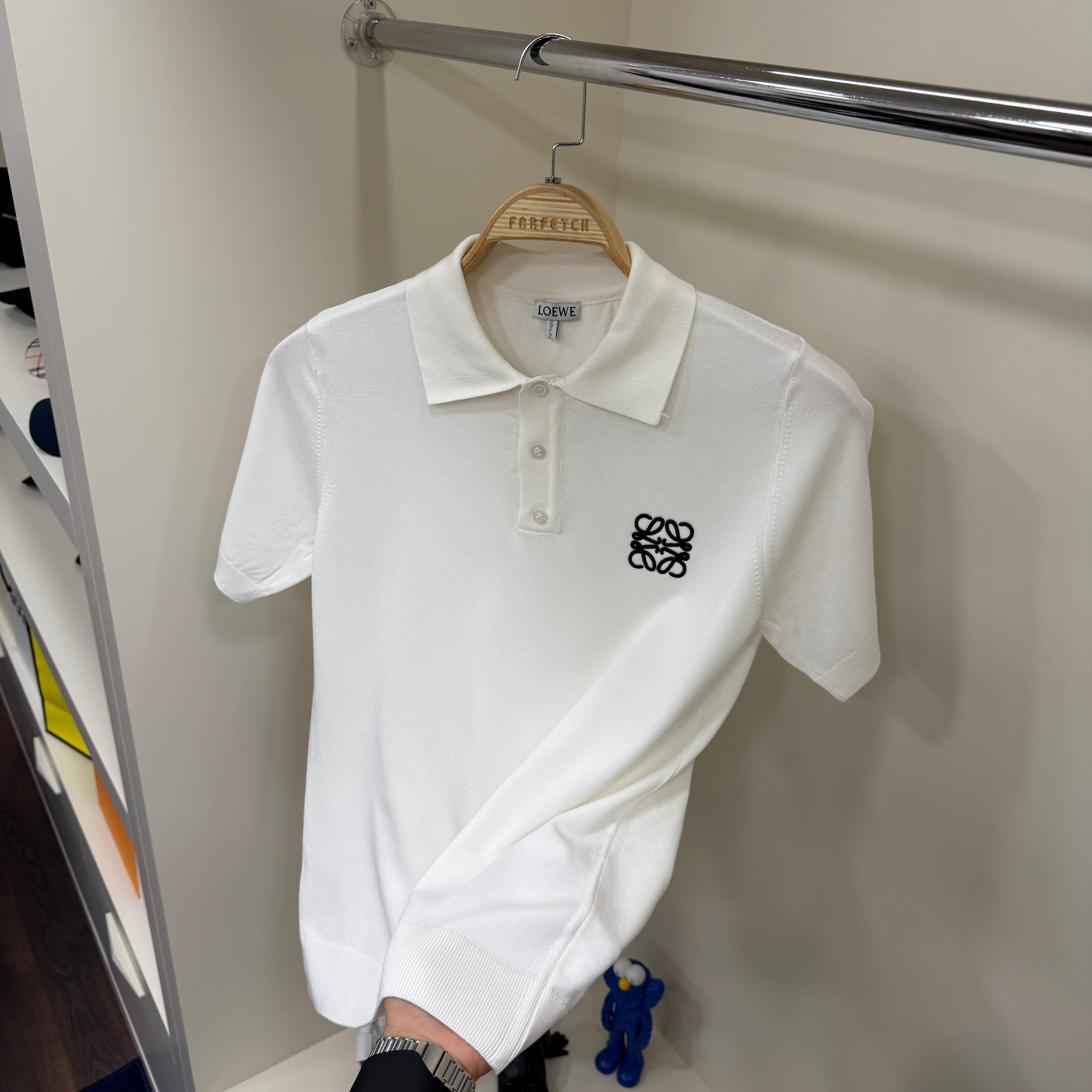 Loewe Beyaz Yakalı Örme Tshirt