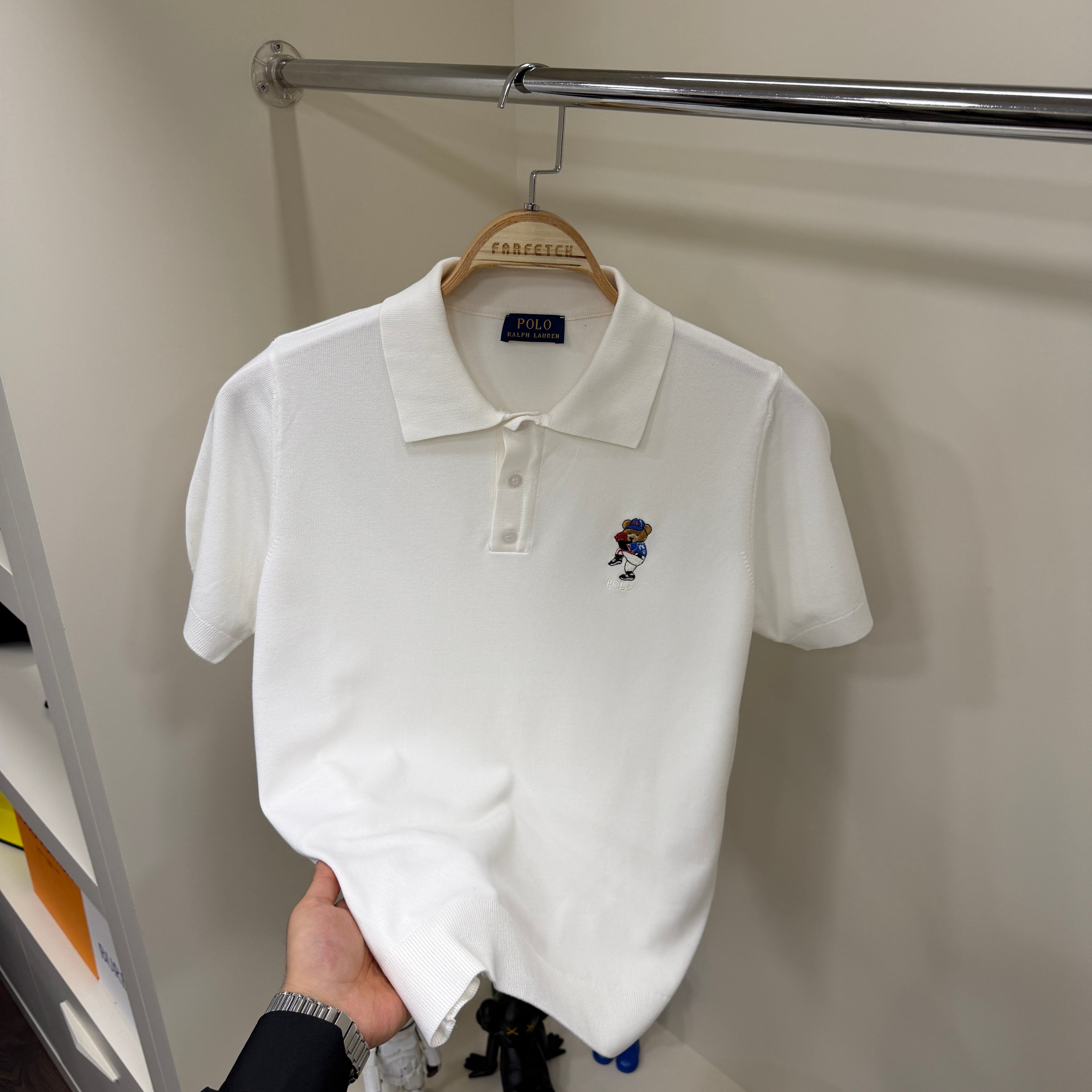 Polo Ralph Lauren Beyaz Yakalı Örme Tshirt