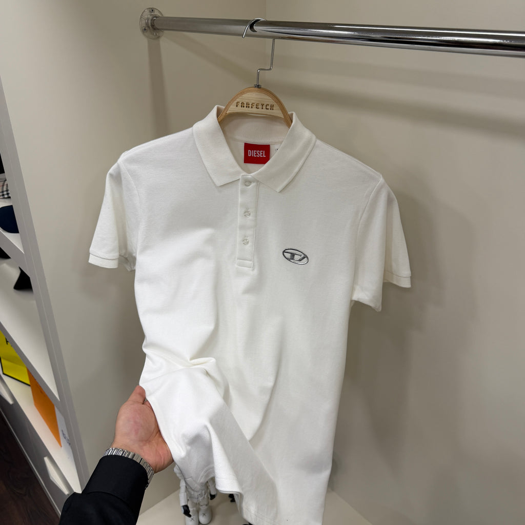 Dıesel Beyaz Yakalı Polo Yaka Tshirt