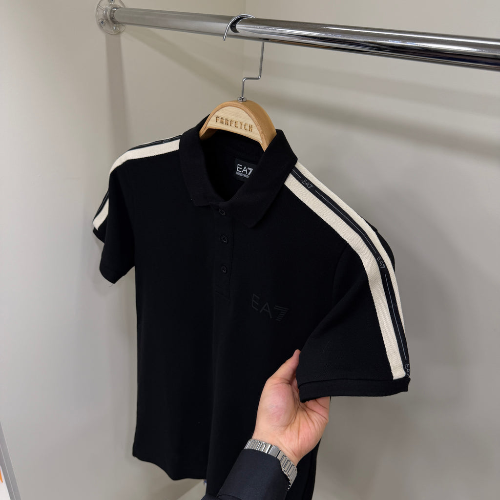 Emporio Armanı Siyah Yakalı Polo Yaka Tshirt