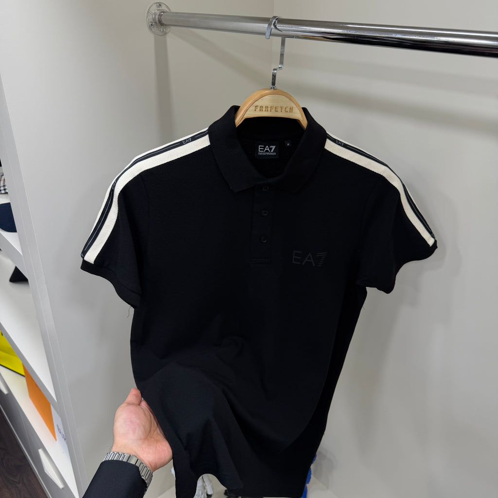 Emporio Armanı Siyah Yakalı Polo Yaka Tshirt