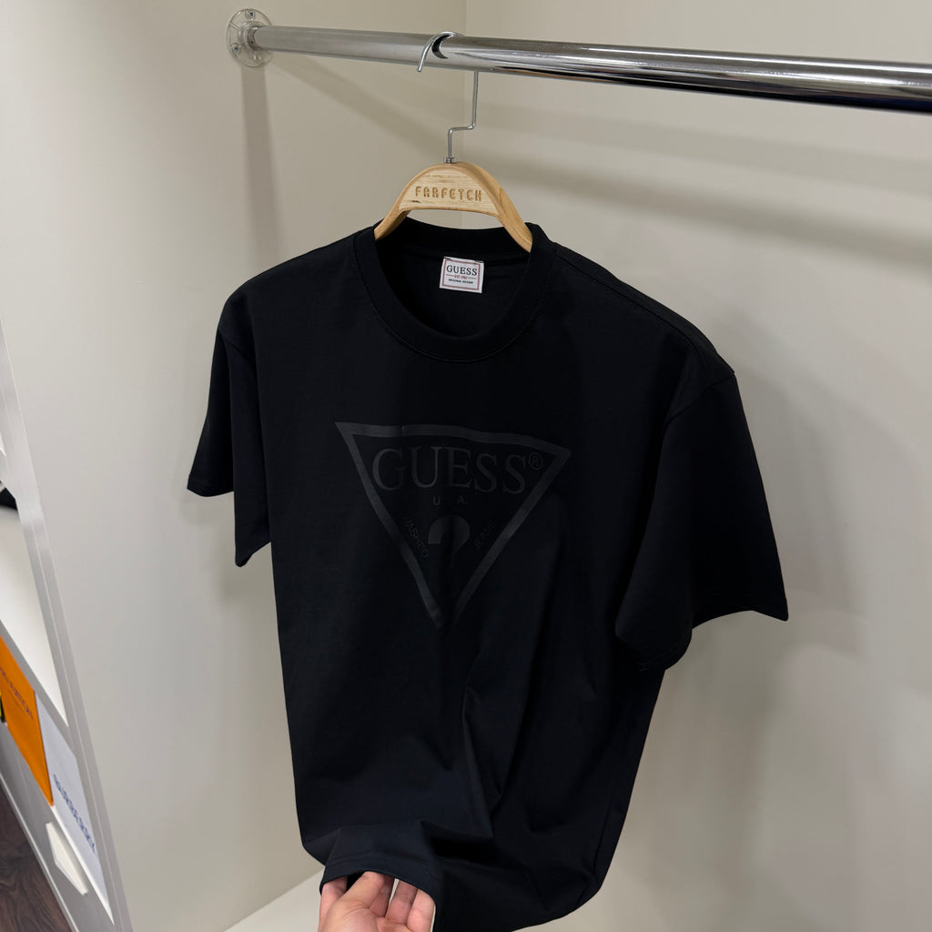 Guess Tona Ton Logo Siyah T-Shirt