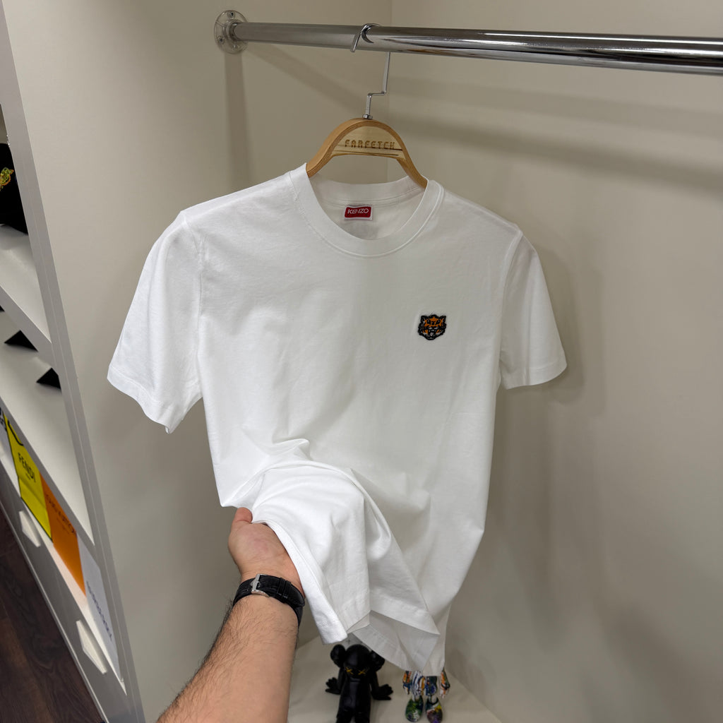 Kenzo Nakış Logo Beyaz T-Shirt