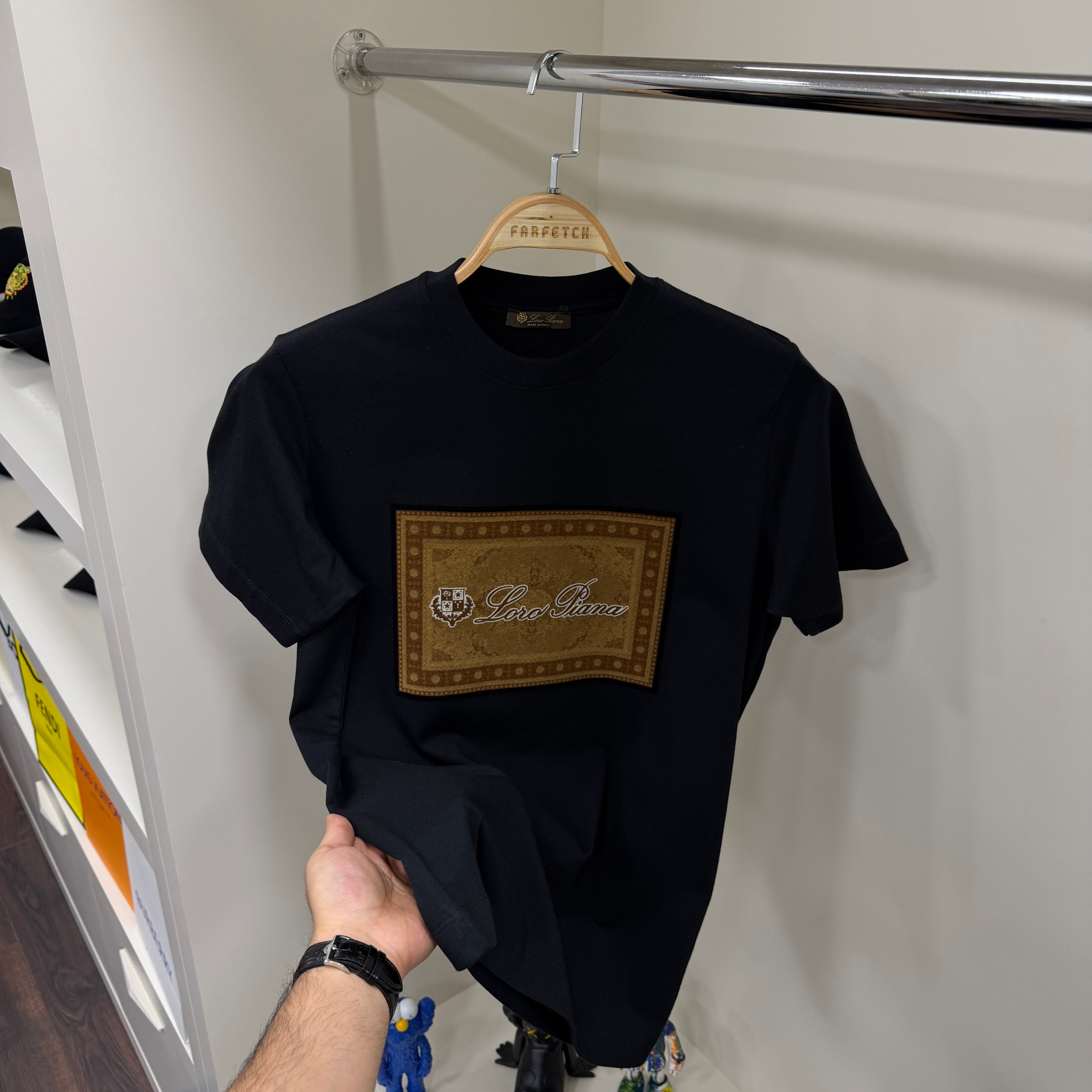 Loro Piana Flok Baskı T-Shirt