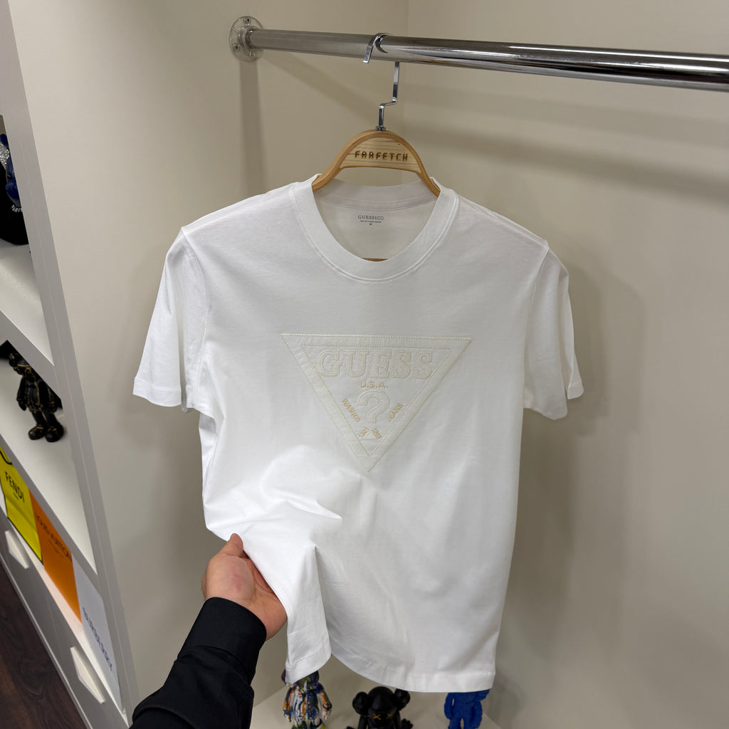 Guess Nakış Beyaz T-Shirt