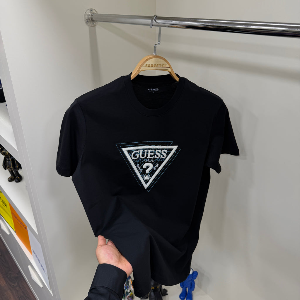 Guess Nakış Siyah T-Shirt