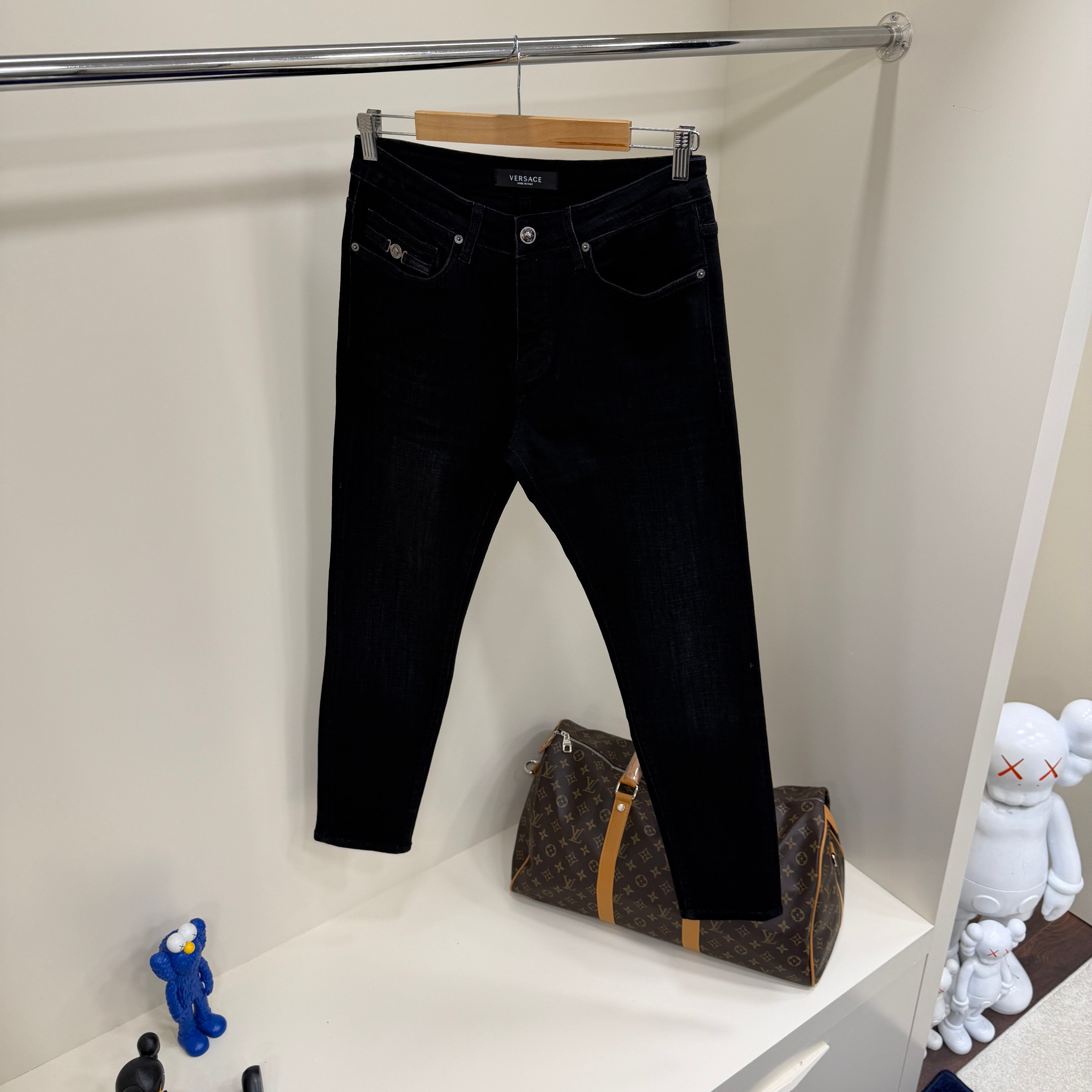 Versace Full Black Kot Pantolon