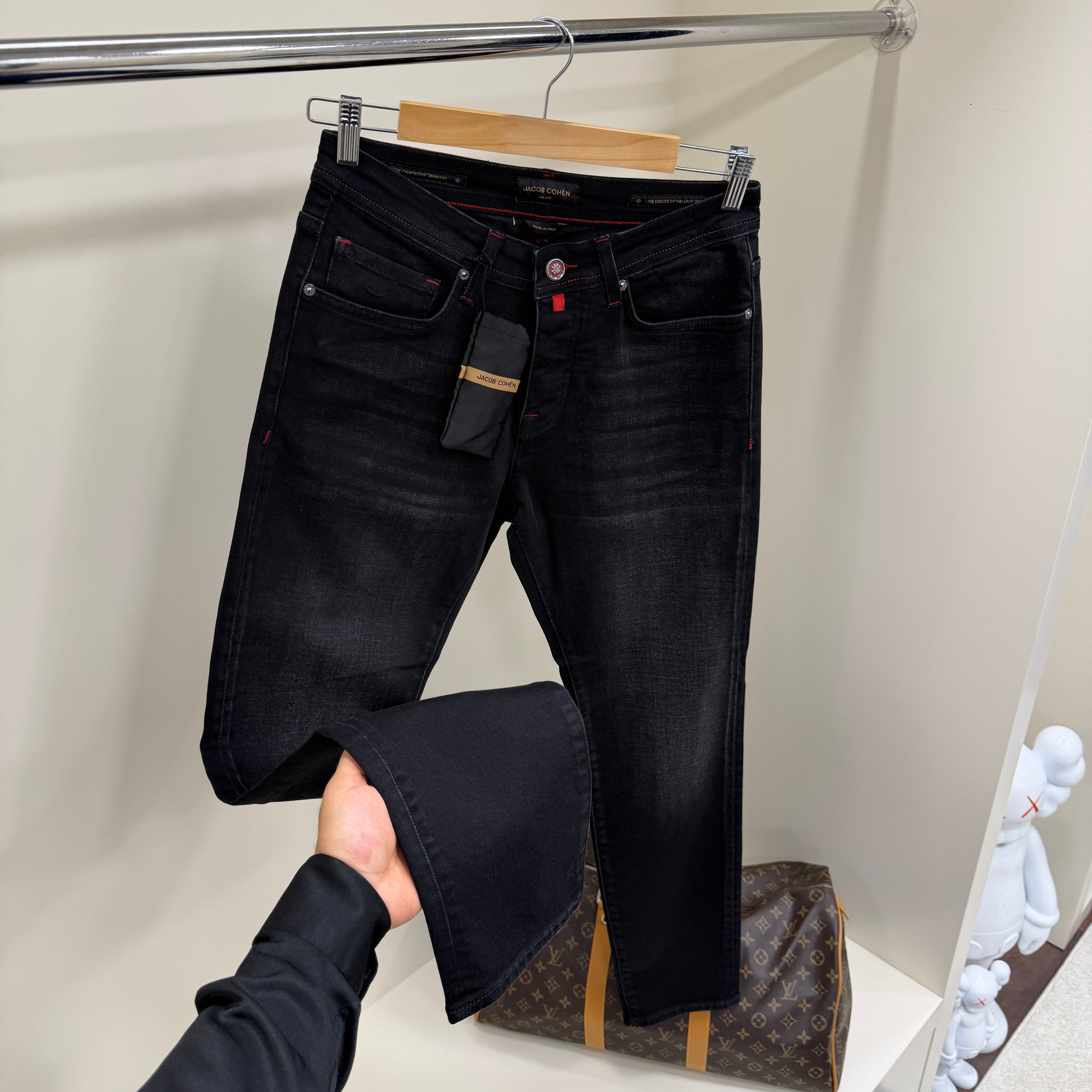 Jacob Johen Siyah Kot Pantolon