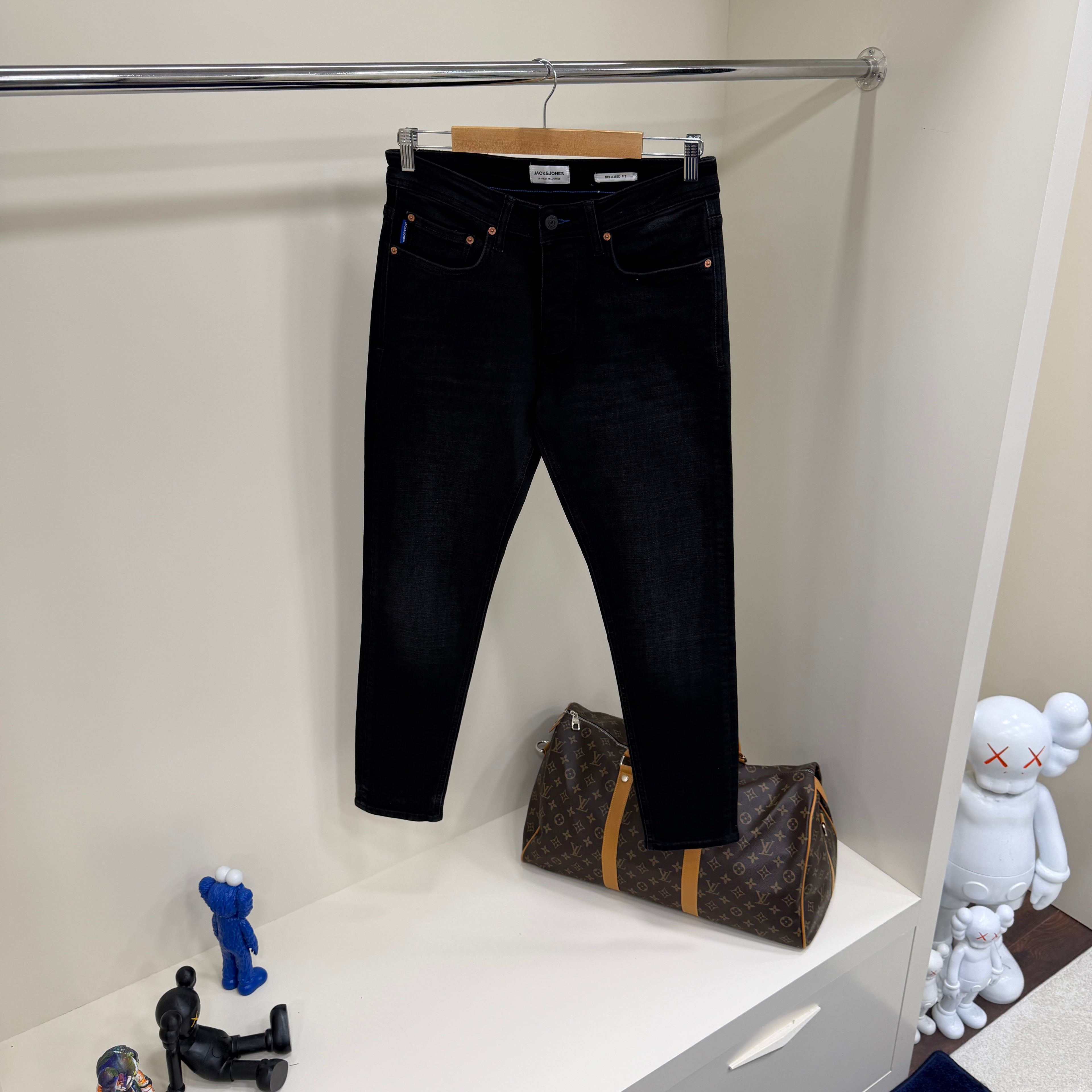 Jack Jones Siyah Kot Pantolon