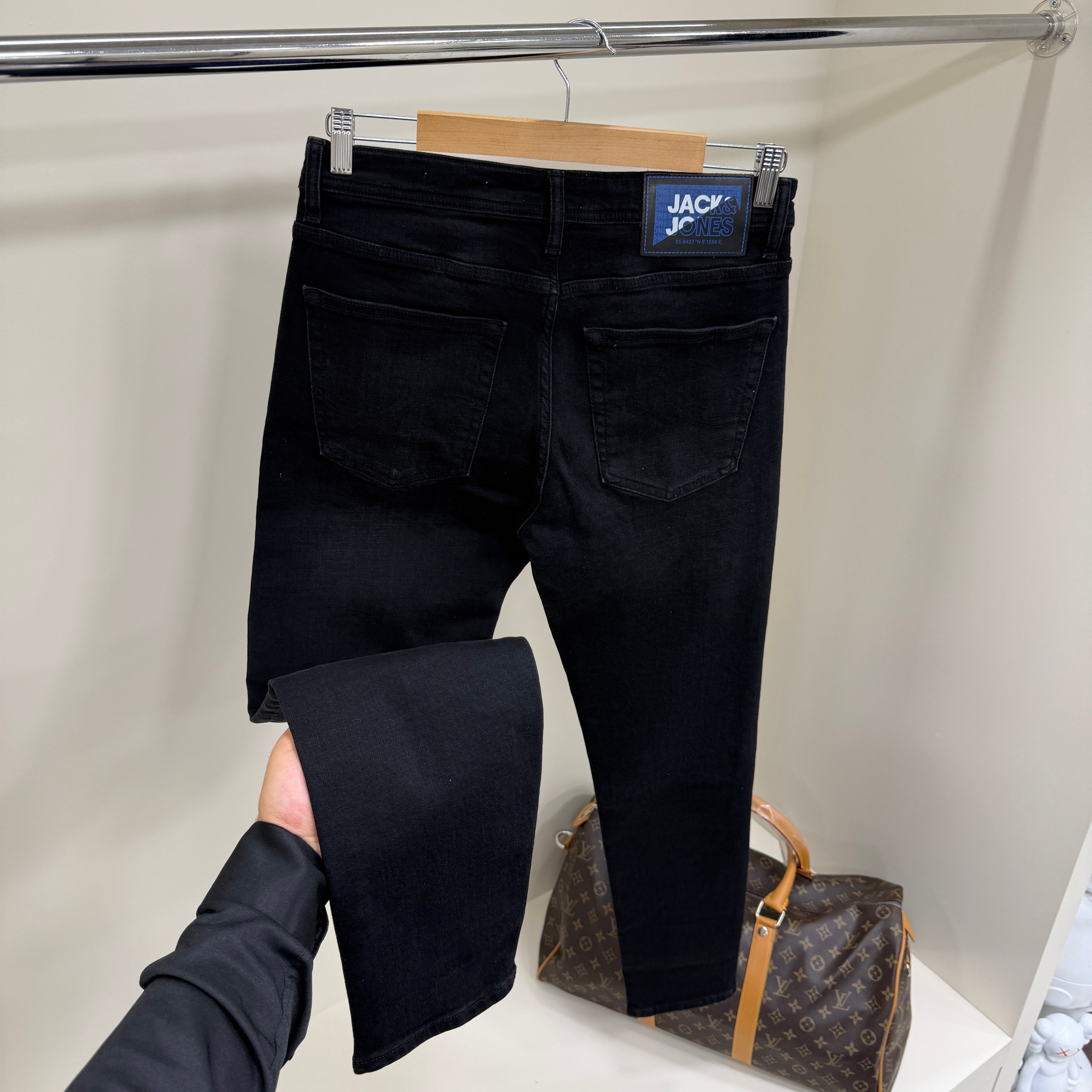 Jack Jones Siyah Kot Pantolon
