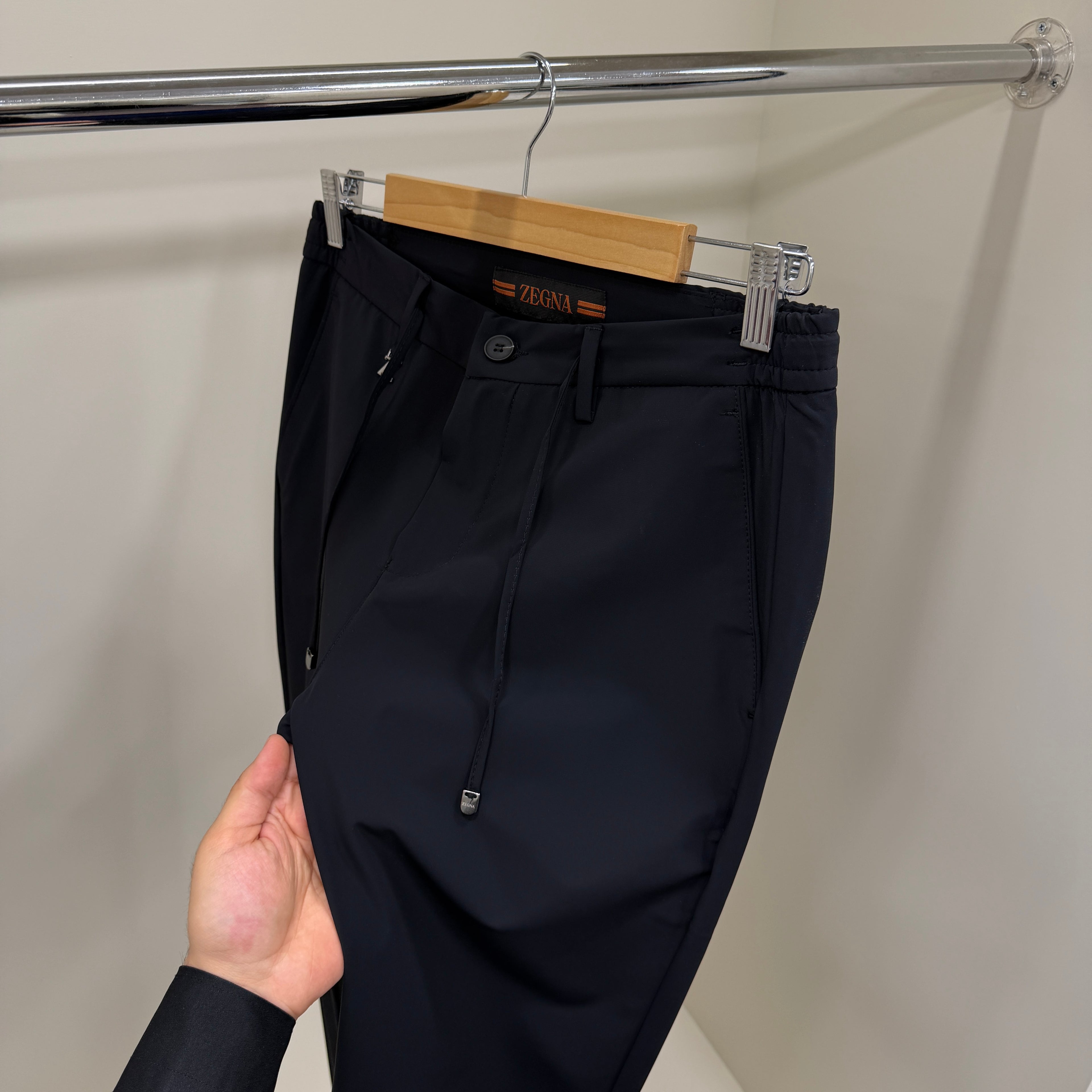 Zegna İthal Kumaş Jogger Pantolon Siyah