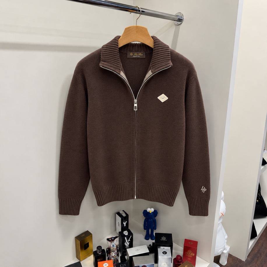Loro Piana %100 Kaşmir Hattuş Örme Hırka Kahve