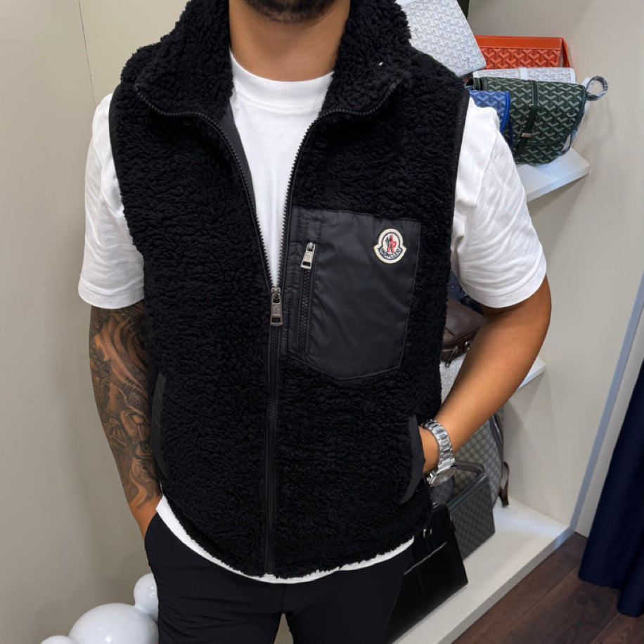 Moncler Peluş Premium Yelek Siyah