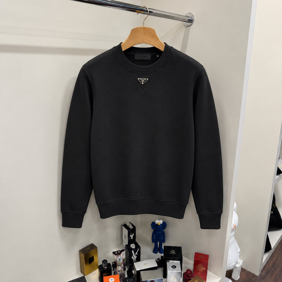 Prada Yaka Detay Sweatshirt Siyah