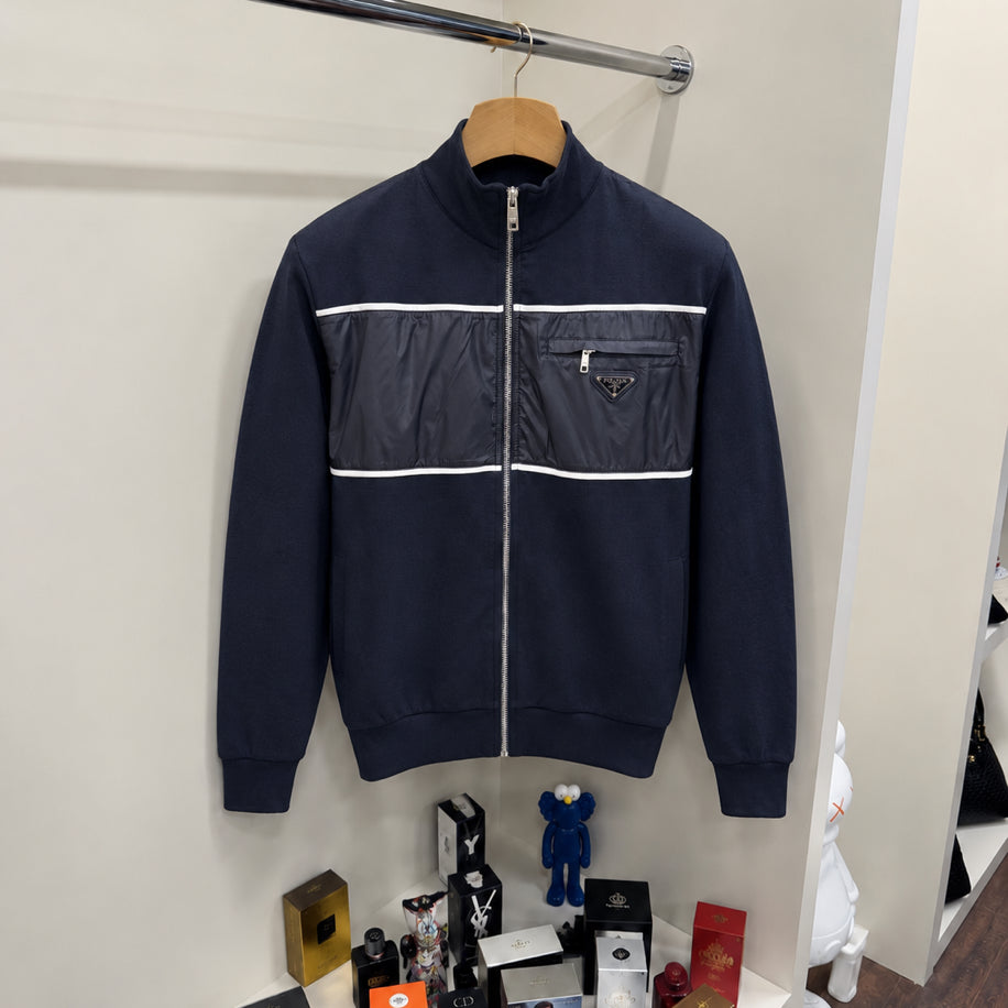 Prada Fermuarlı Hırka Lacivert