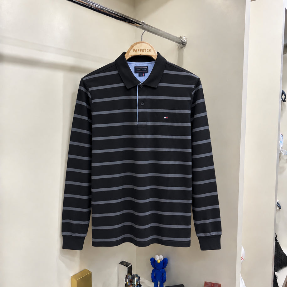 Yakalı Sweatshirt Siyah