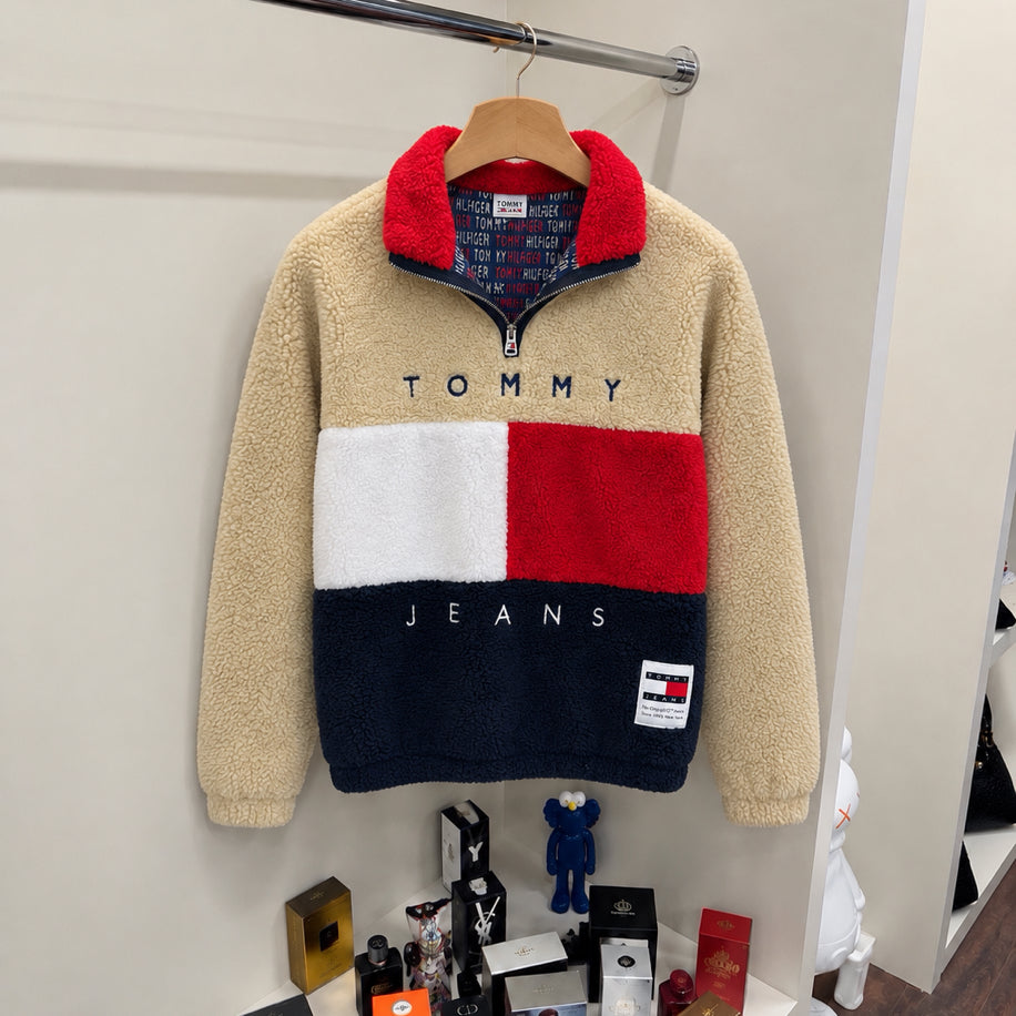 TH Yarım Fermuarlı (Orijinal İthal) Peluş Sweatshirt