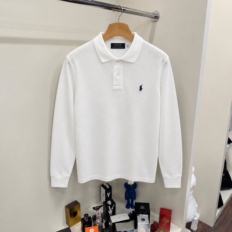 Logo Yakalı Sweatshirt Beyaz