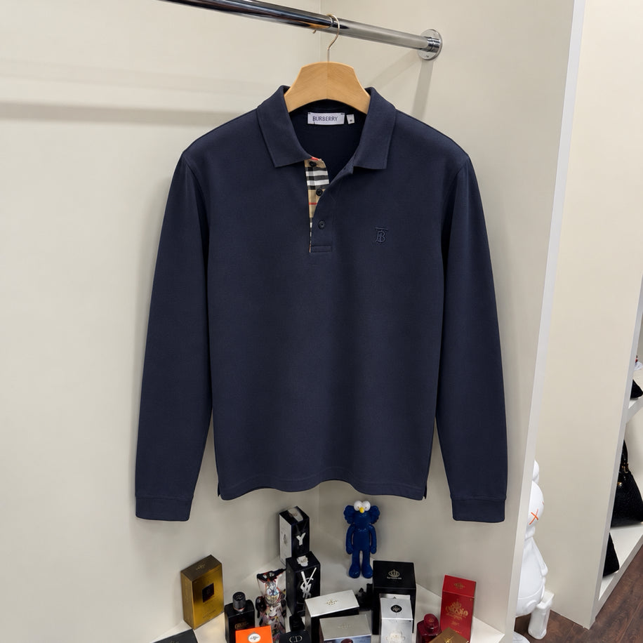 Burberry Logo Yakalı Sweatshirt Lacivert
