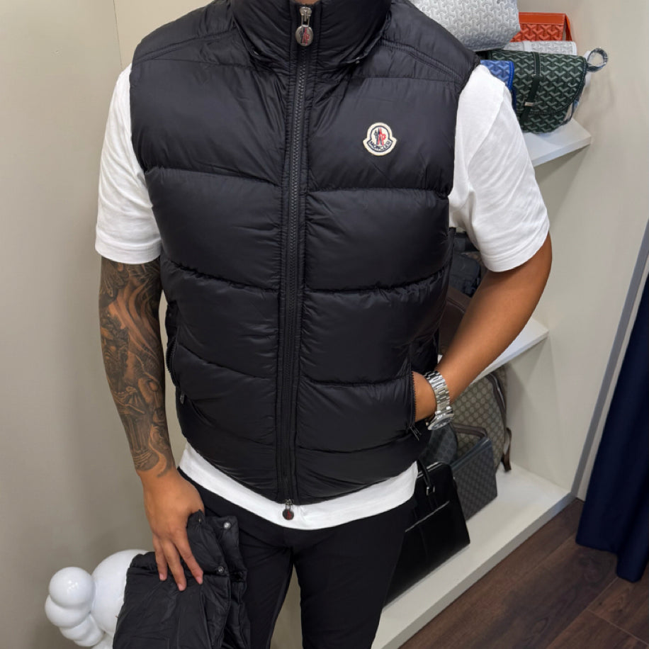 Moncler Çıkarılabilir Kapüşon Premium Yelek Siyah