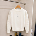 Off White Örme Kazak Beyaz
