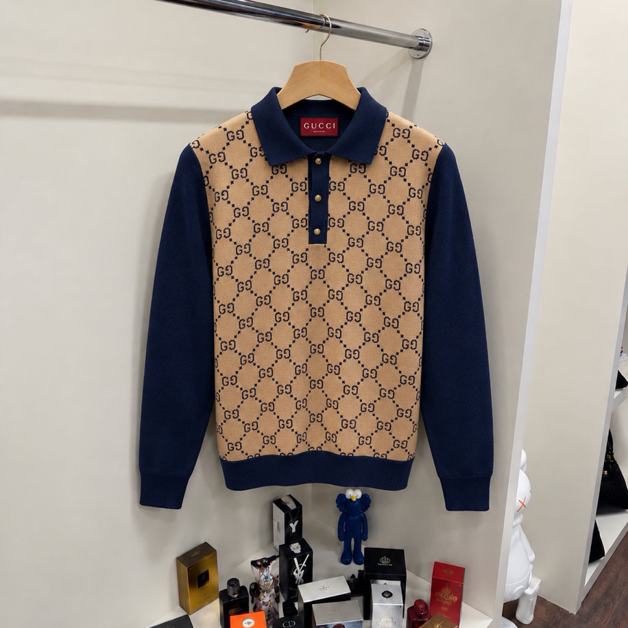 Gucci Premium Örme Triko Lacivert