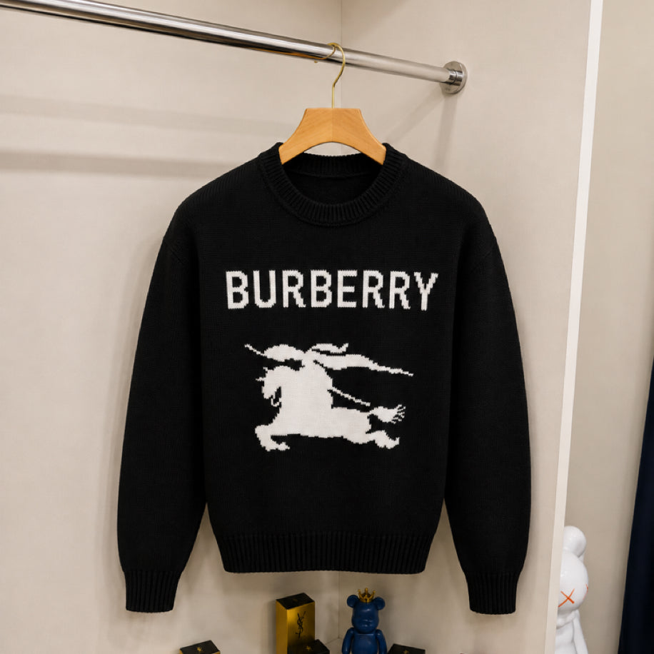 Burbbery Örme Kazak Siyah