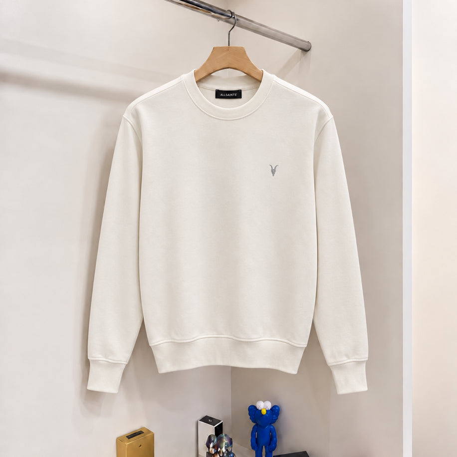 Allsaints Nakış Logo Sweatshirt Beyaz