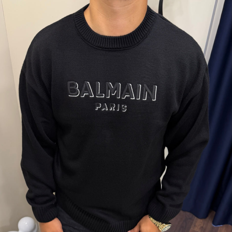 Balmain Örme Kazak Siyah