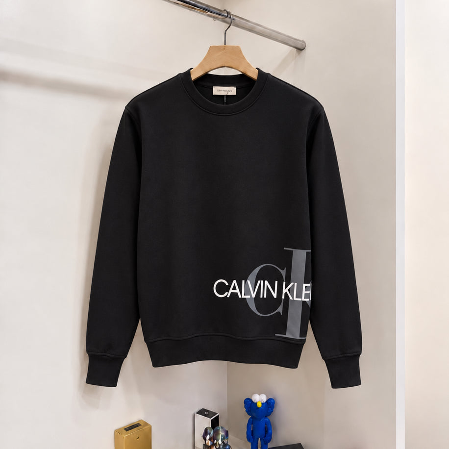Bel Ön-Arka Detay Sweatshirt Siyah