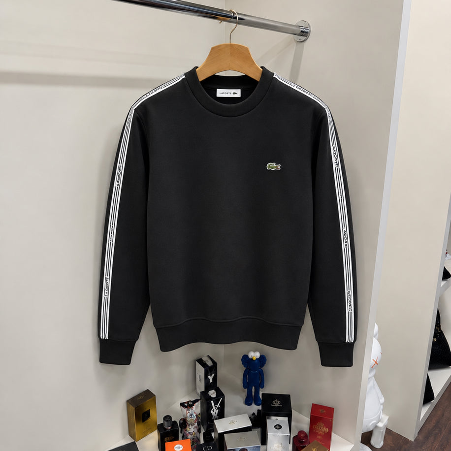 Kol Detay Sweatshirt Siyah