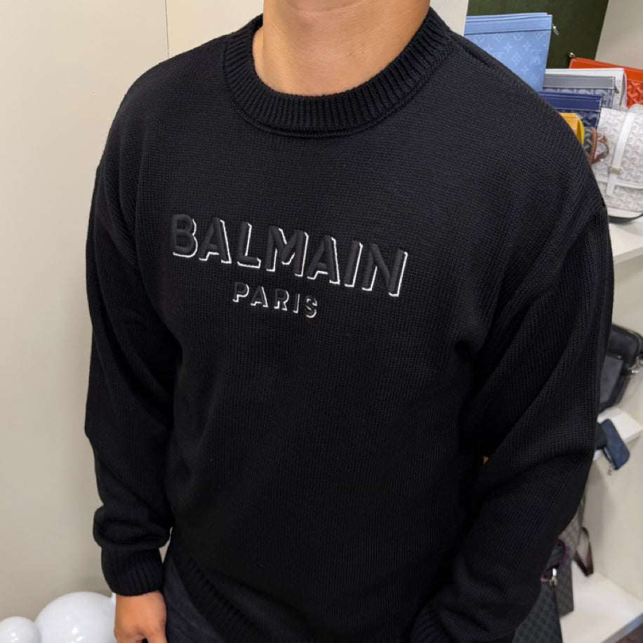 Balmain Örme Kazak Siyah