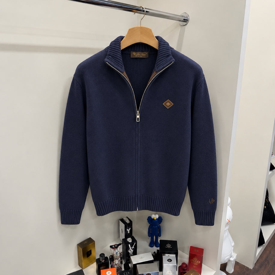 Loro Piana %100 Kaşmir Hattuş Örme Hırka Lacivert