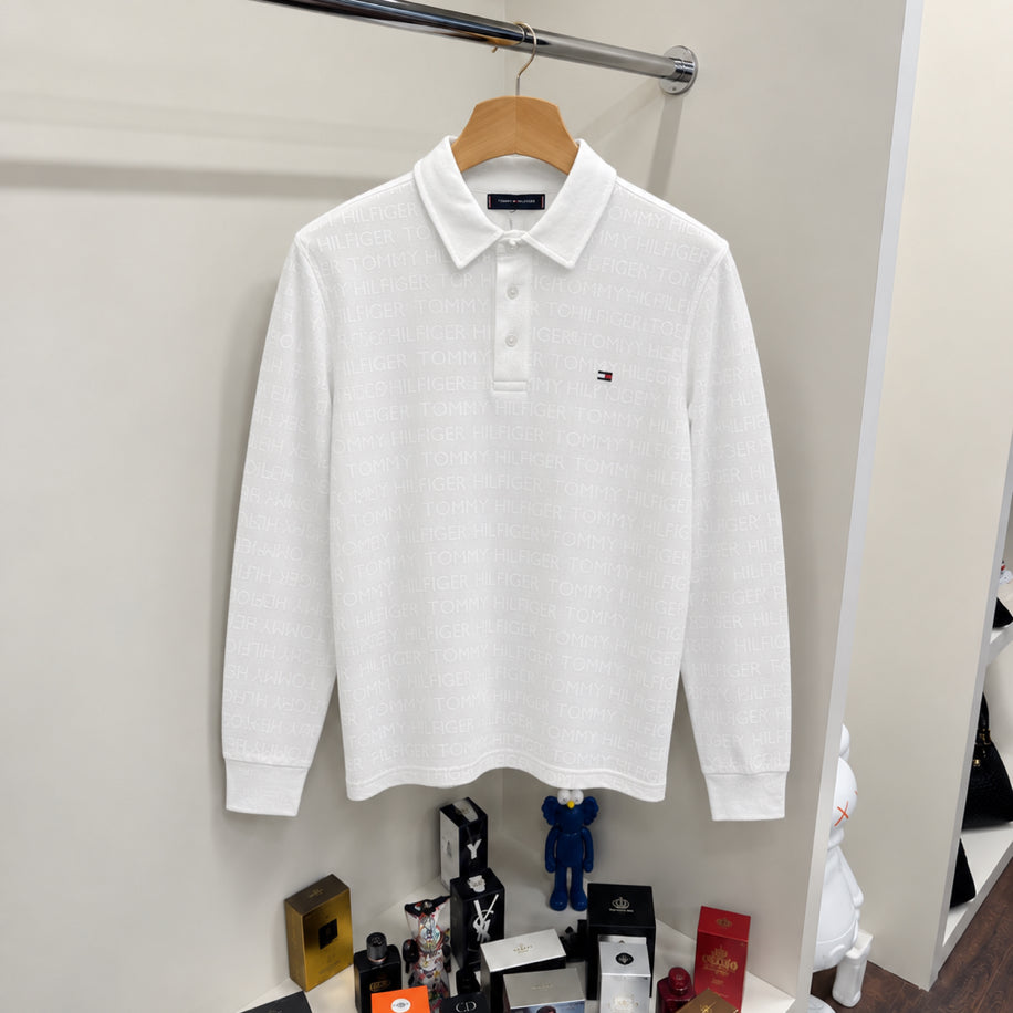 Yakalı Sweatshirt Beyaz