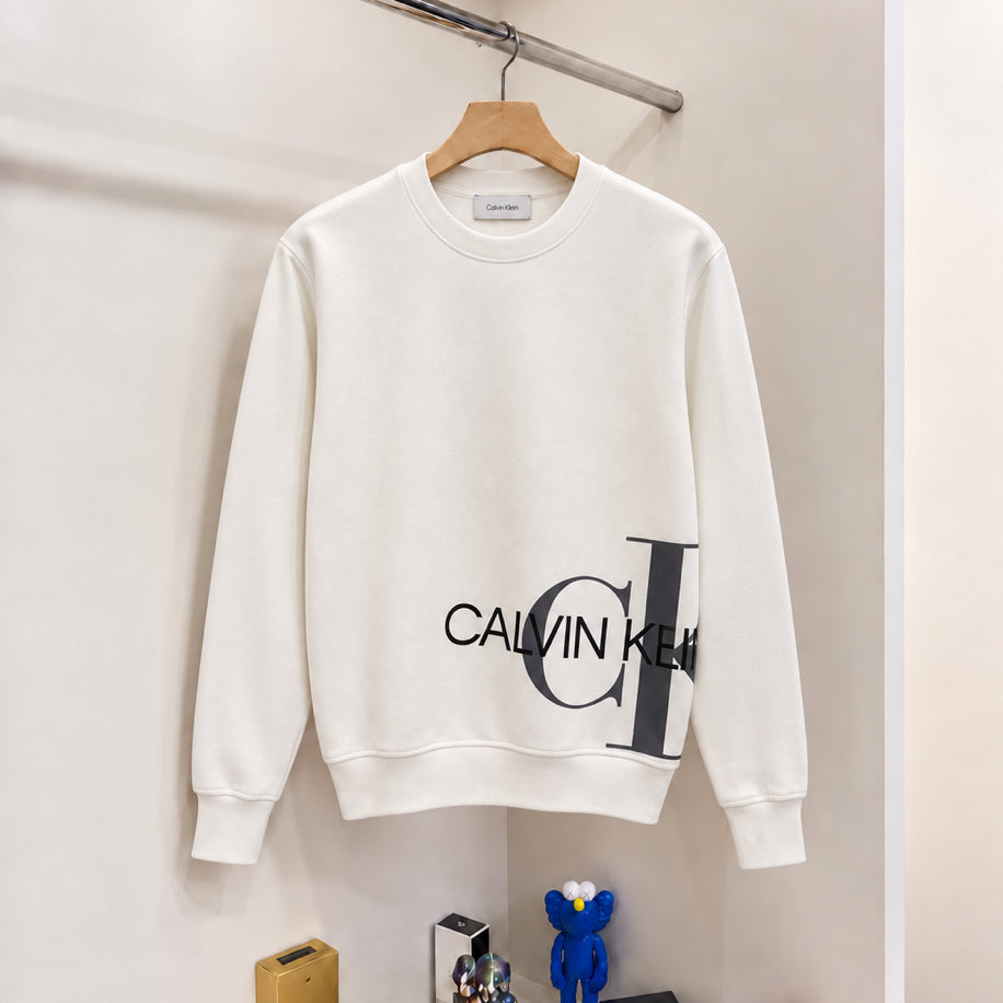 Bel Ön-Arka Detay Sweatshirt Beyaz